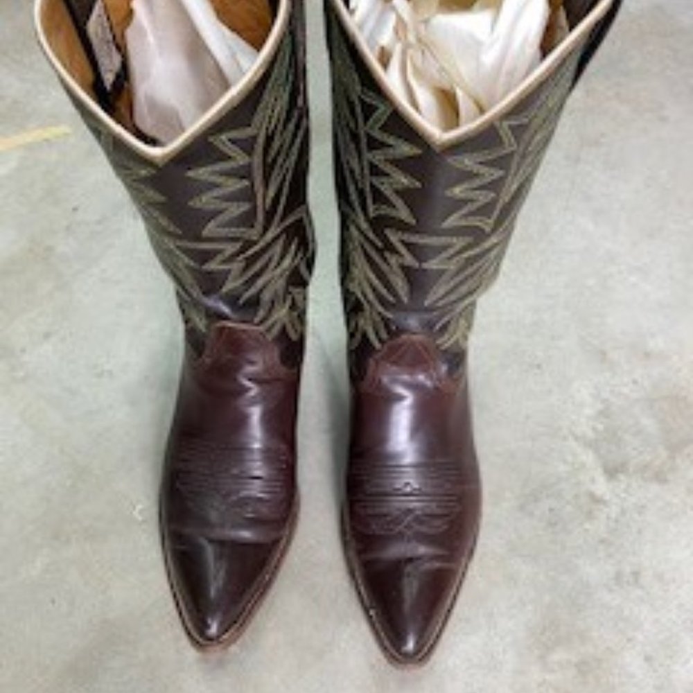 NOCONA Cowboy Boots - Men's 9D, dark brown, all leather upper and sole